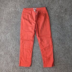 Orange Straight Leg Jeans